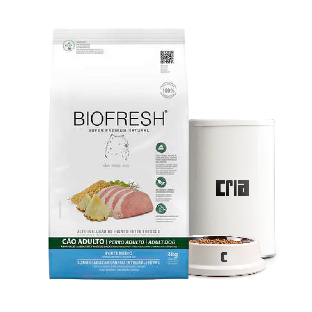 Biofresh Adulto Cão Porte Médio Lombo e Abacaxi (venda por 100g)