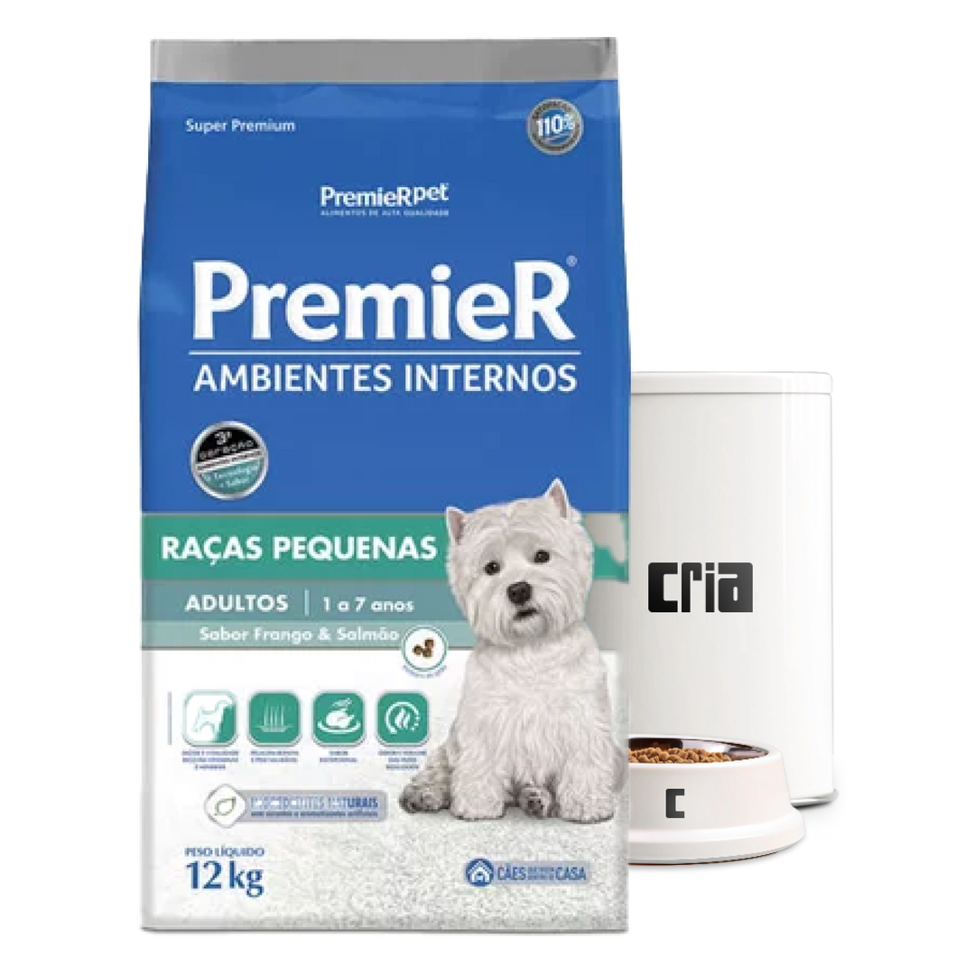 PremieR Cães Adultos Porte Pequeno Ambientes Internos Sabor Salmão e Frango (venda por 100g)