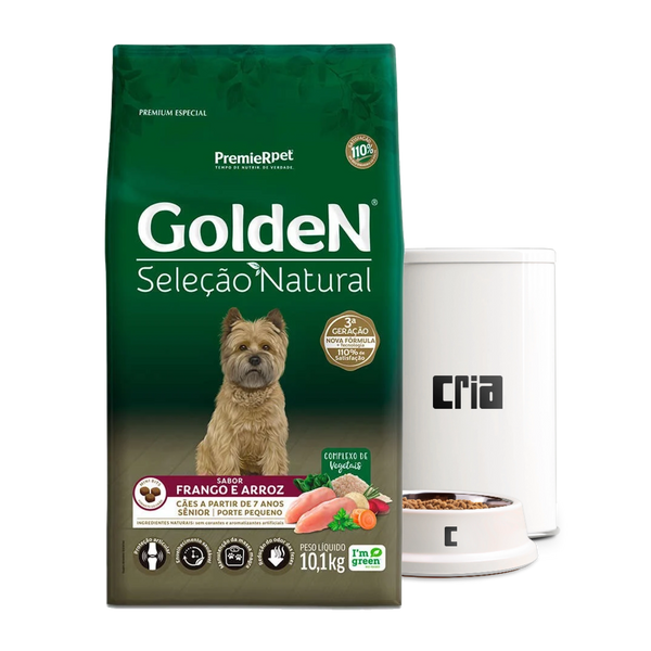 Golden Seleção Natural Cães Senior Porte Pequeno Sabor Frango e Arroz (venda por 100g)