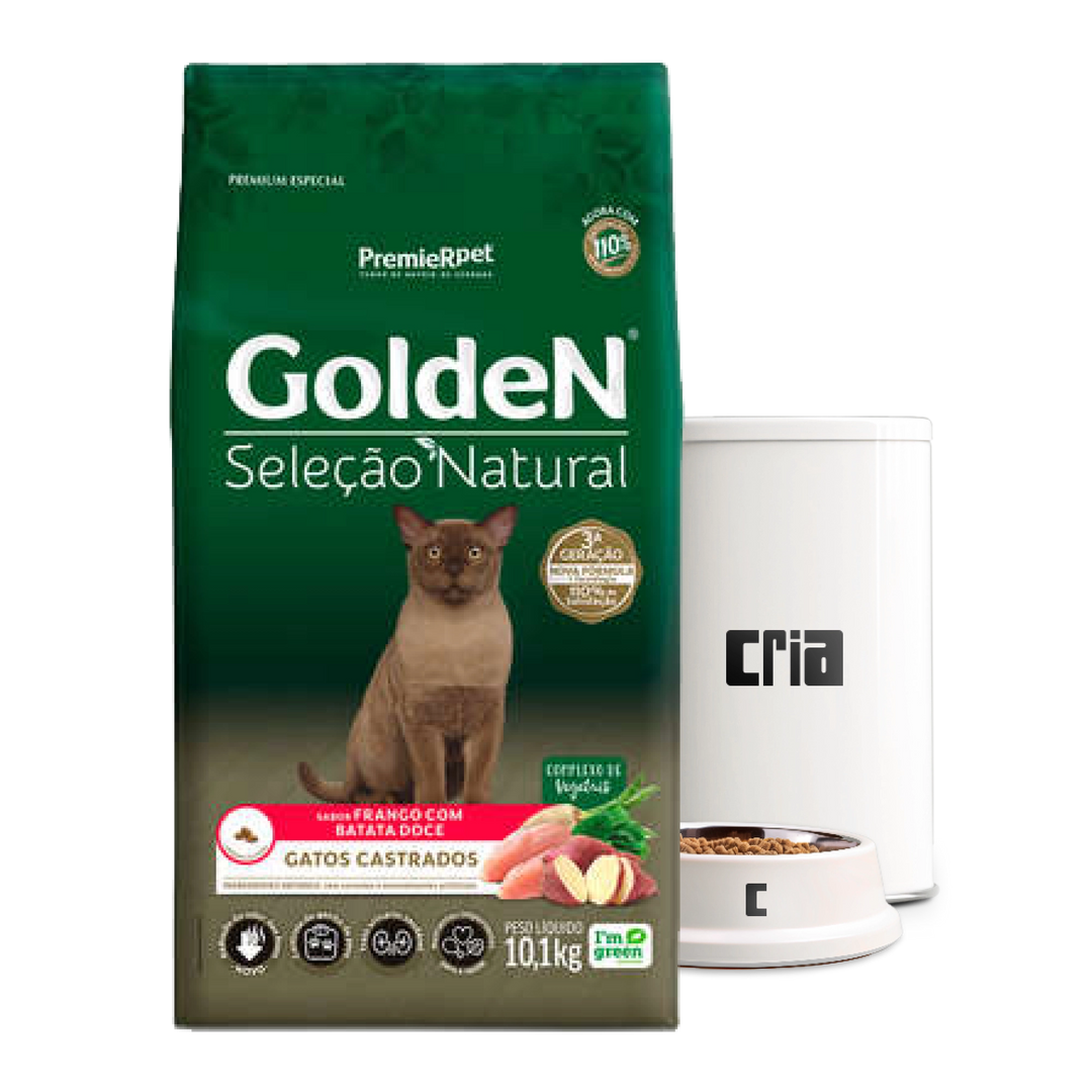 Golden Seleção Natural Gatos Castrados Sabor Frango com Batata Doce (venda por 100g)
