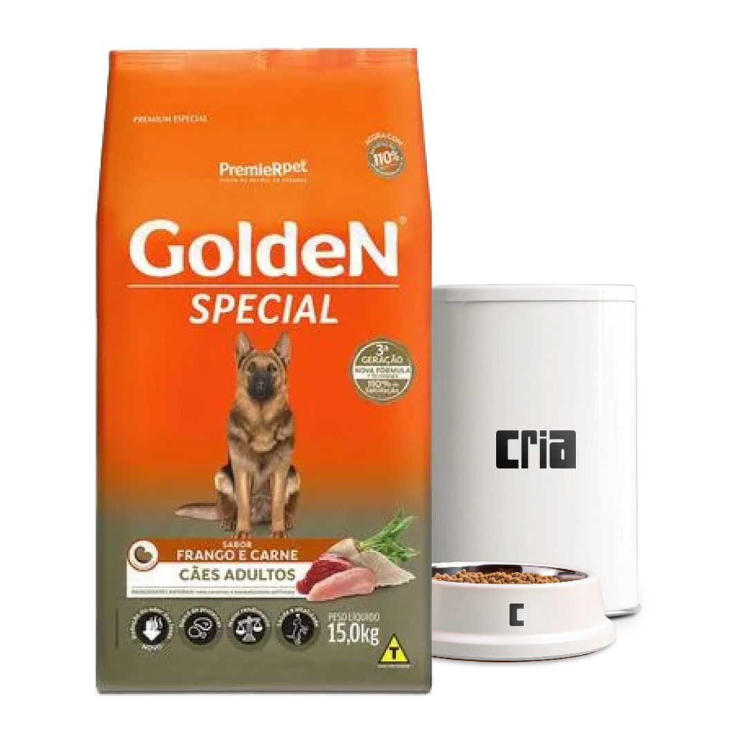 Golden Special Cães Adultos Sabor Frango e Carne (venda por 100g)