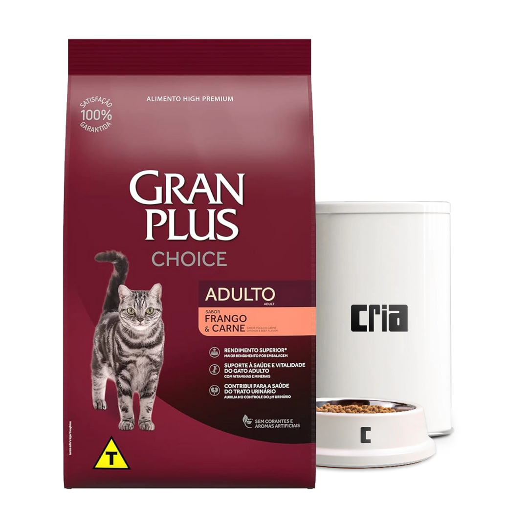 Gran Plus Choice Gatos Adultos Sabor Frango e Carne (venda por 100g)