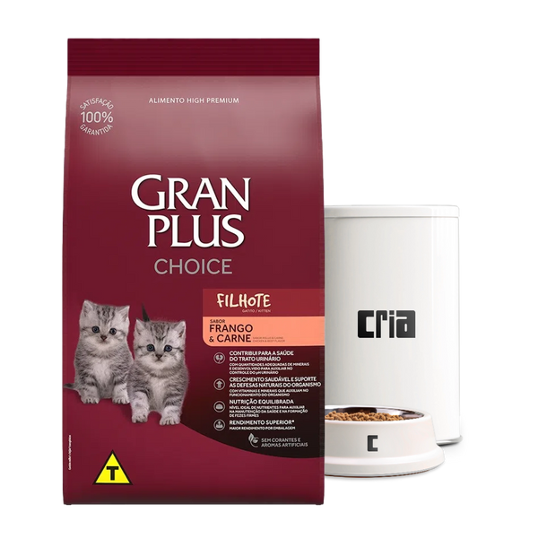 Gran Plus Choice Gatos Filhotes Sabor Frango e Carne (venda por 100g)