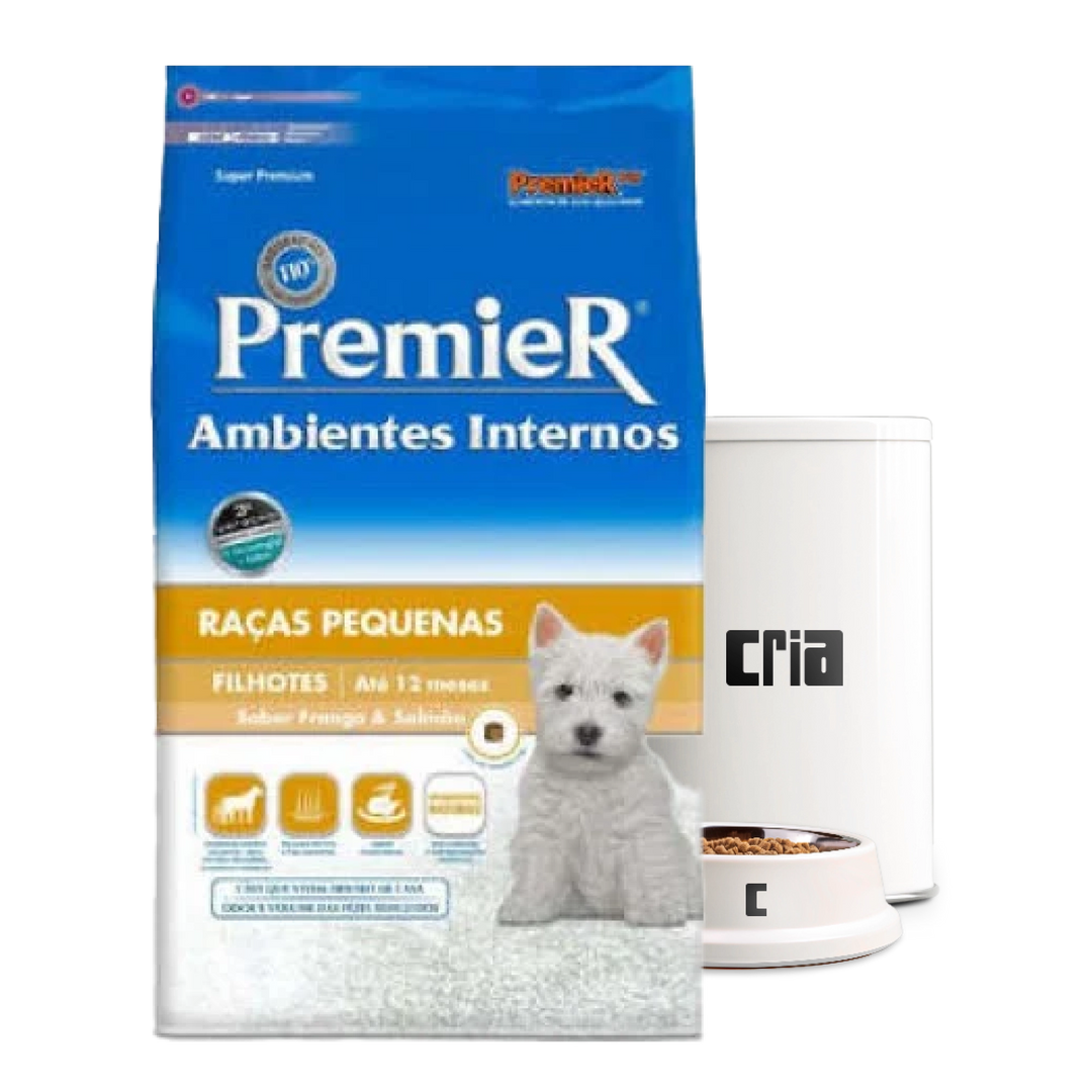 PremieR Cães Filhotes Porte Pequeno Ambientes Internos Sabor Frango e Salmão (venda por 100g)