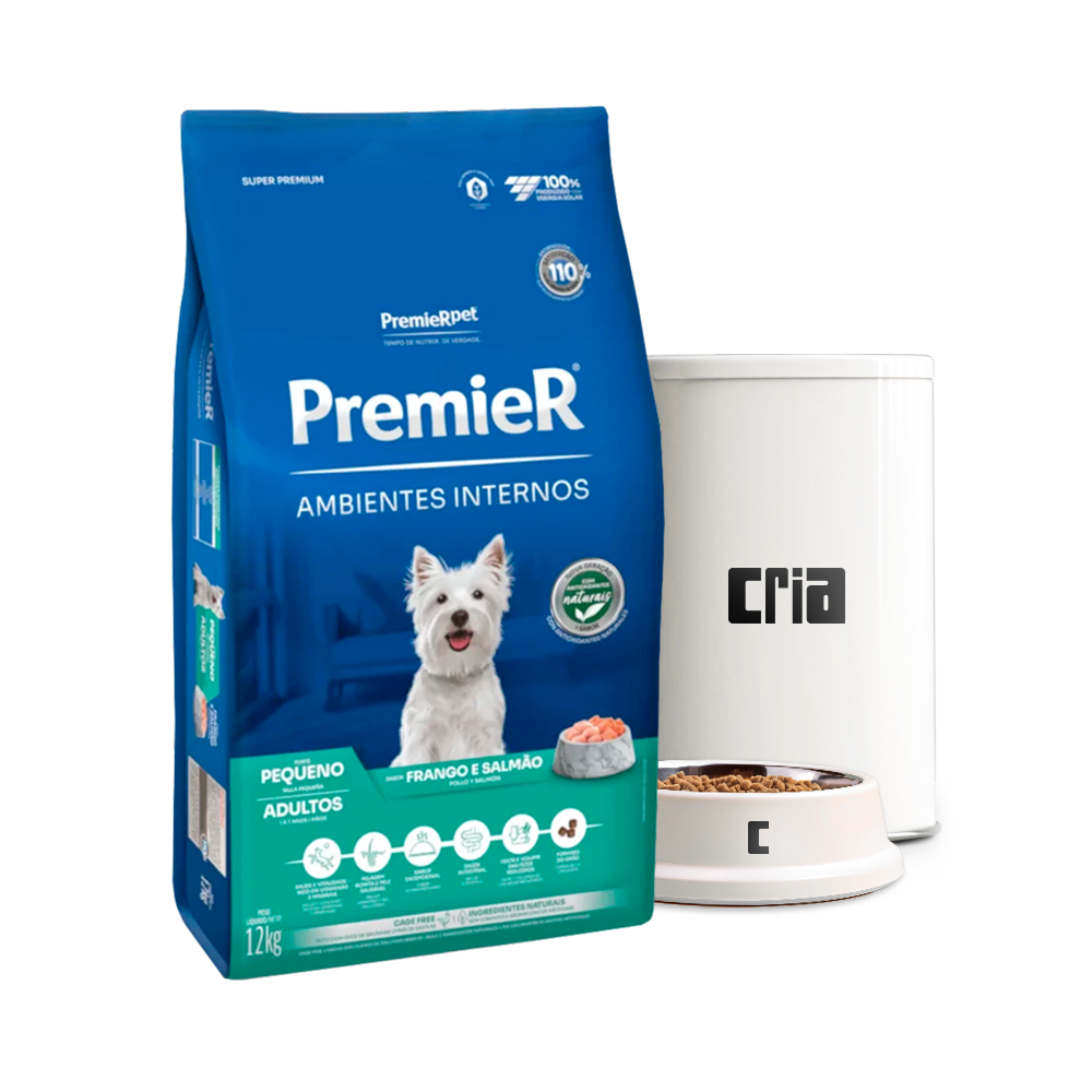 PremieR Cães Adultos Porte Pequeno Ambientes Internos Sabor Salmão (venda por 100g)