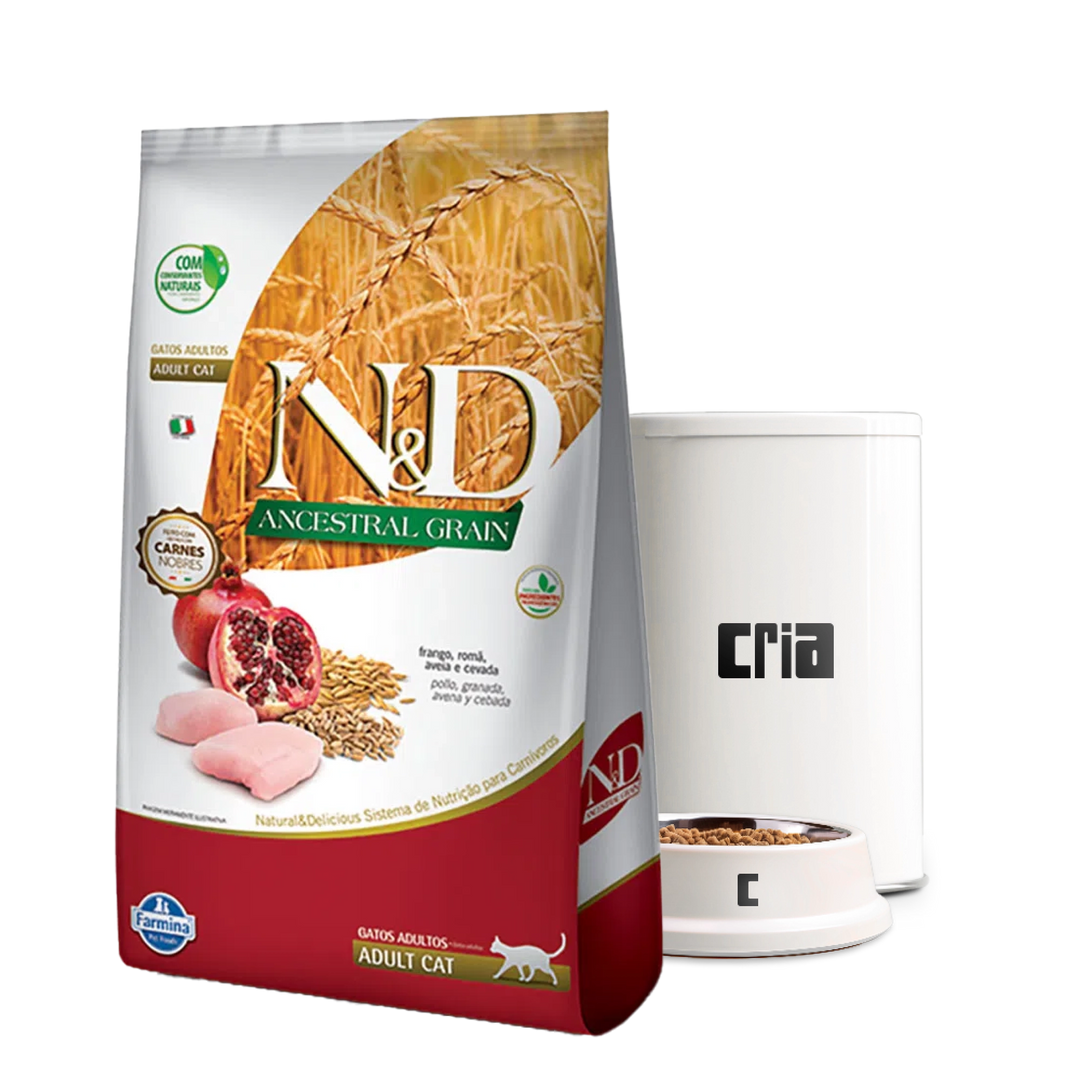 N&D Ancestral Grain Gatos Adultos Sabor Frango e Romã (venda por 100g)