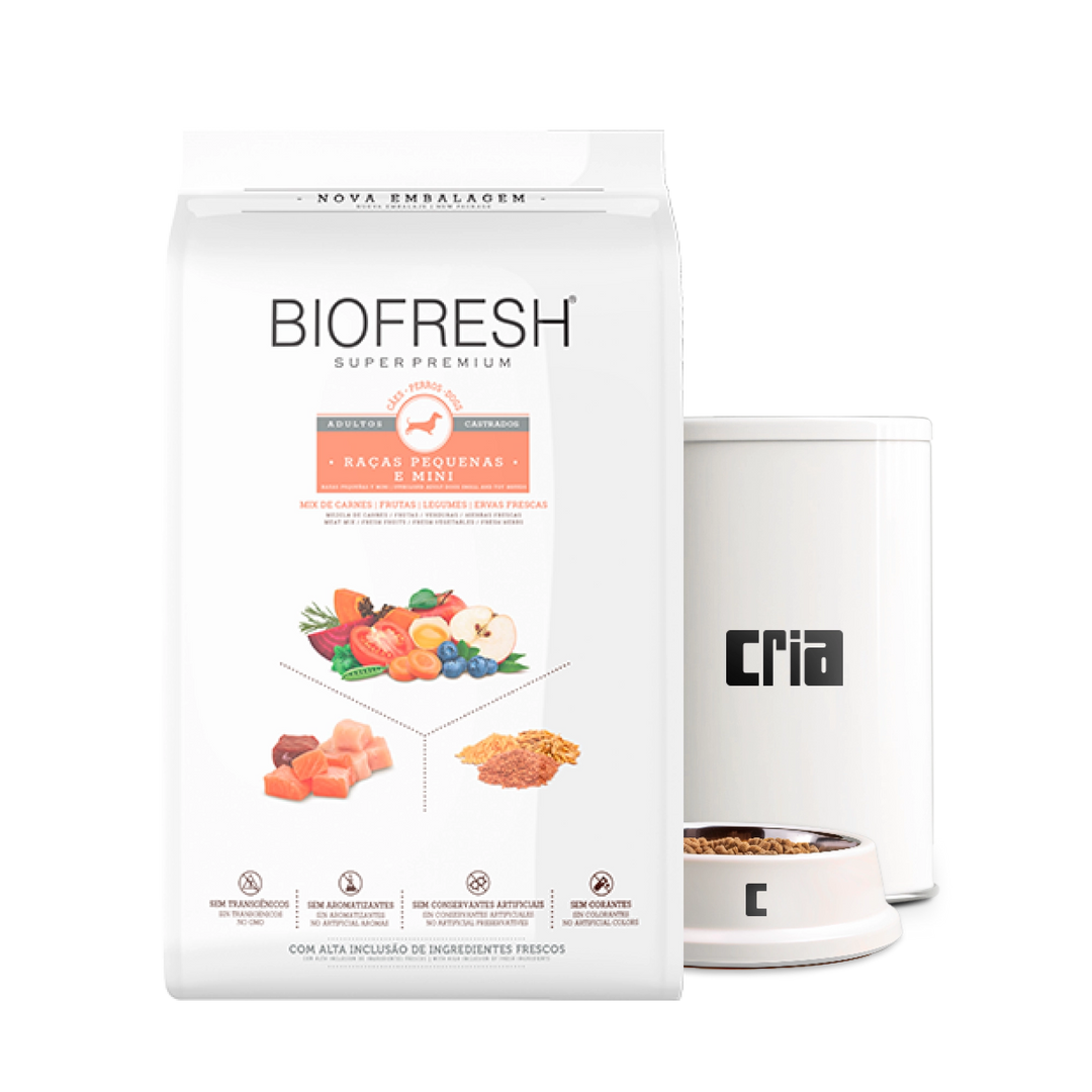 Biofresh Cães Adultos Castrados Porte Mini ou Pequeno Sabor Mix de Carnes (venda por 100g)
