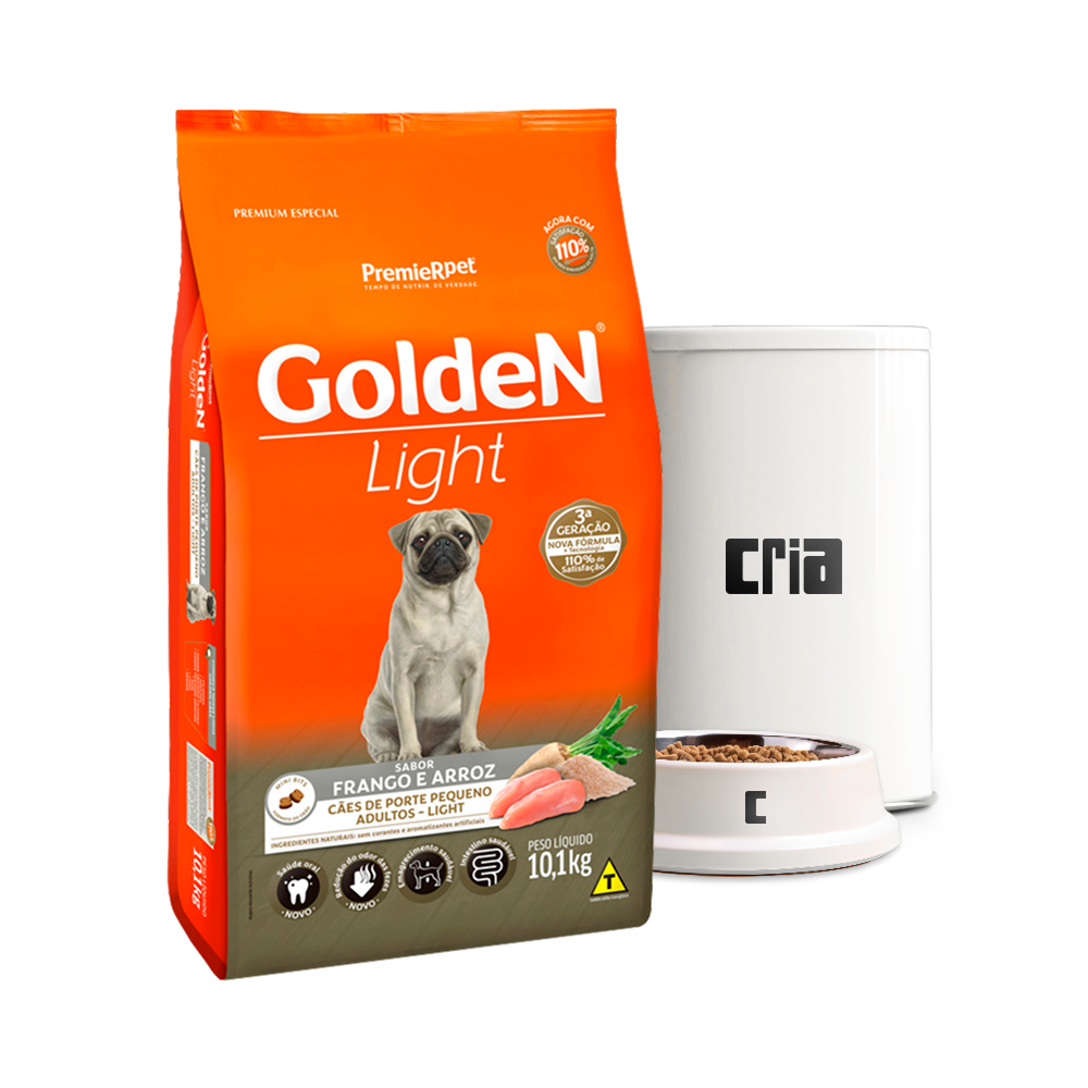 Premier Golden Formula Light Cão Adulto Porte Pequeno Sabor Frango e Arroz (venda por 100g)