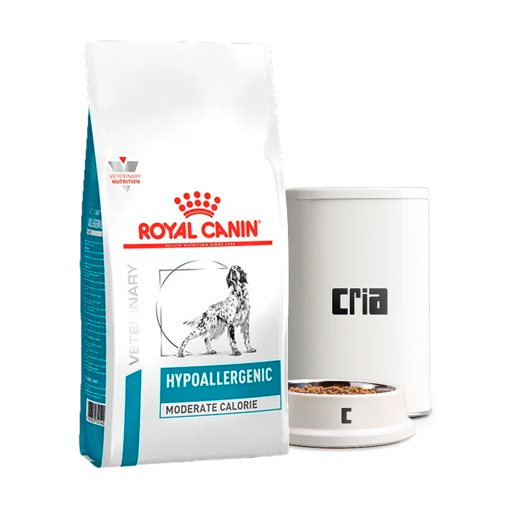 Royal Canin Veterinary Hipoalergênico Calorias Moderadas Cão Adulto (venda por 100g)