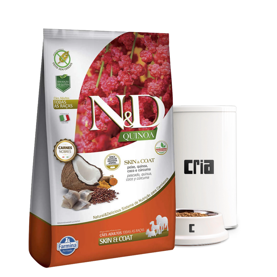 N&D Quinoa Skin & Coat Cães Adultos Sabor Peixe (venda por 100g)