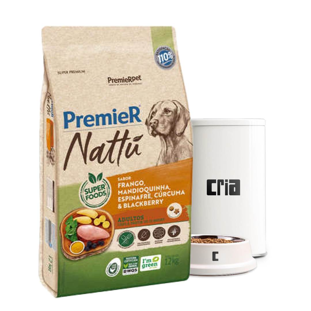 PremieR Nattu Cães Adultos Sabor Frango, Mandioquinha e Espinafre (venda por 100g)