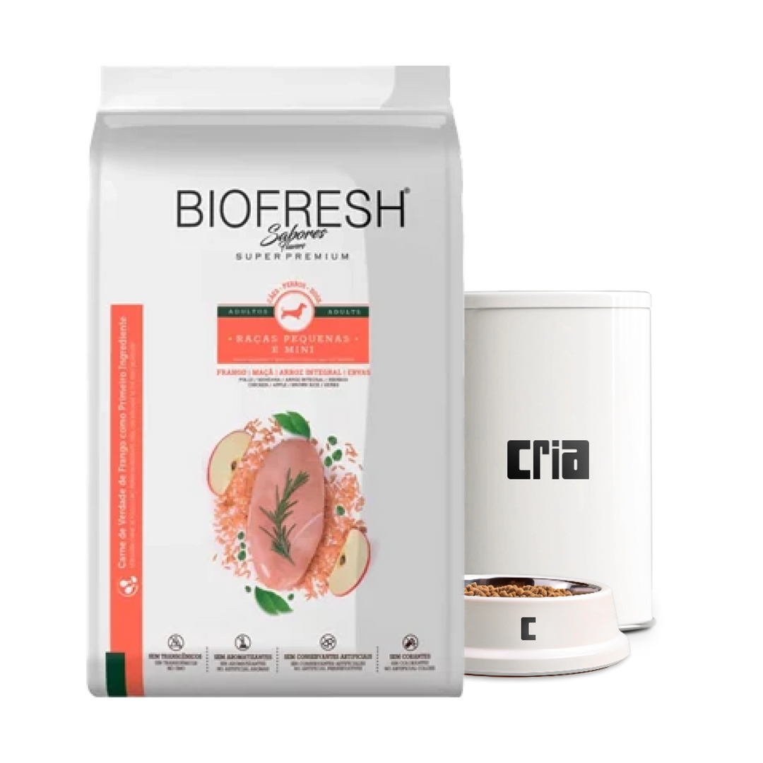 Biofresh Cães Adultos Porte Mini ou Pequeno Sabor Frango (venda por 100g)