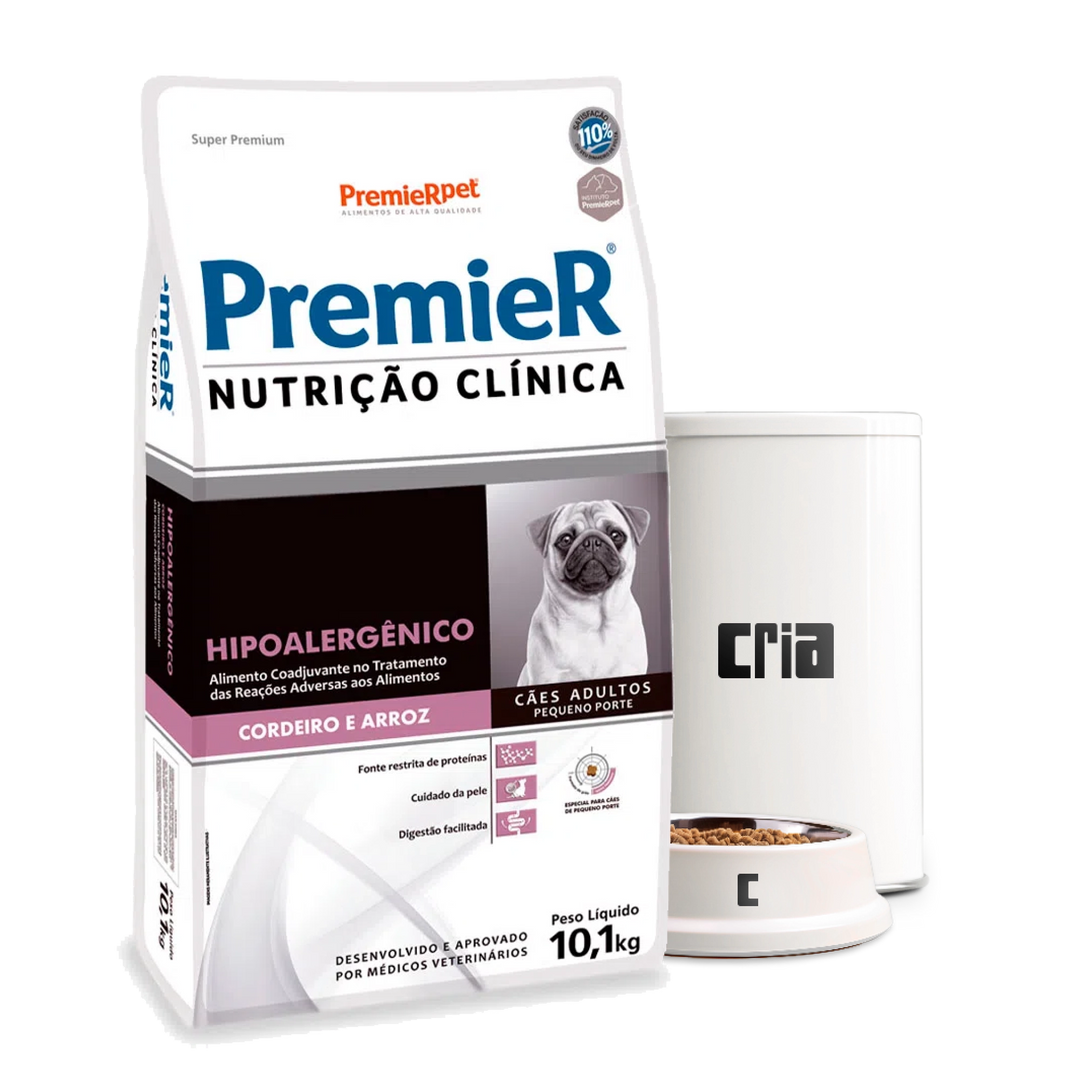PremieR Nutrição Clínica Hipoalergênico Cães Porte Pequeno Sabor Cordeiro e Arroz (venda por 100g)