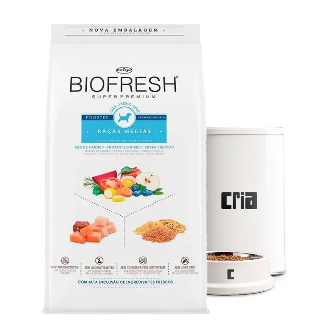 Biofresh Cães Filhotes Porte Médio Sabor Mix de Carnes (venda por 100g)