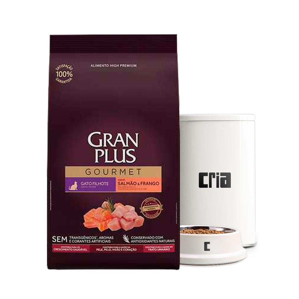 Gran Plus Gourmet Gato Adulto Castrado Salmão e Frango (venda por 100g)