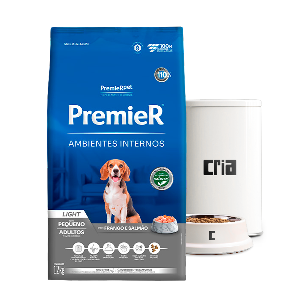 PremieR Light Cães Adultos Ambientes Internos Sabor Frango e Salmão (venda por 100g)