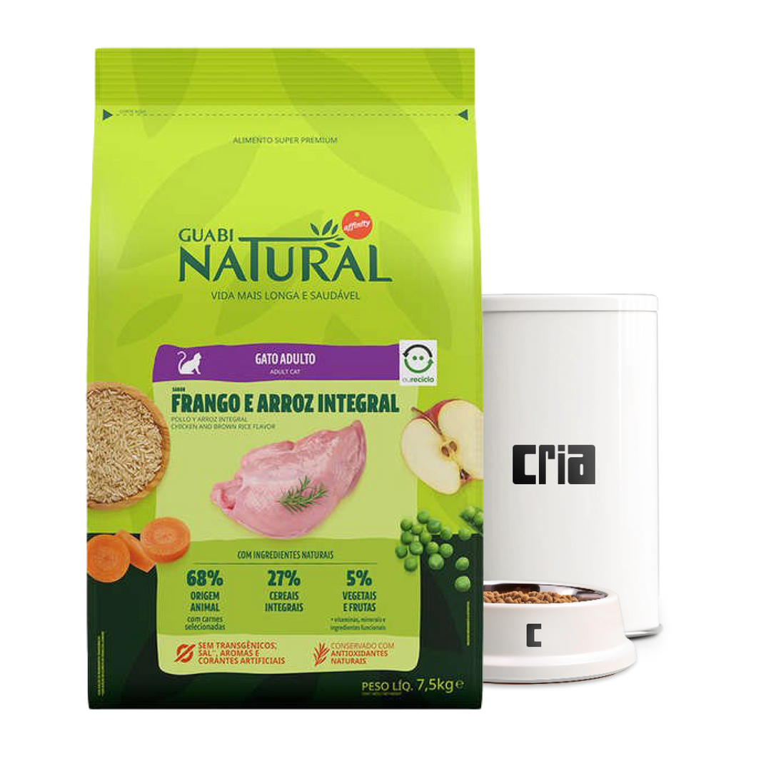 Guabi Natural Gatos Adultos Sabor Frango e Arroz Integral (venda por 100g)