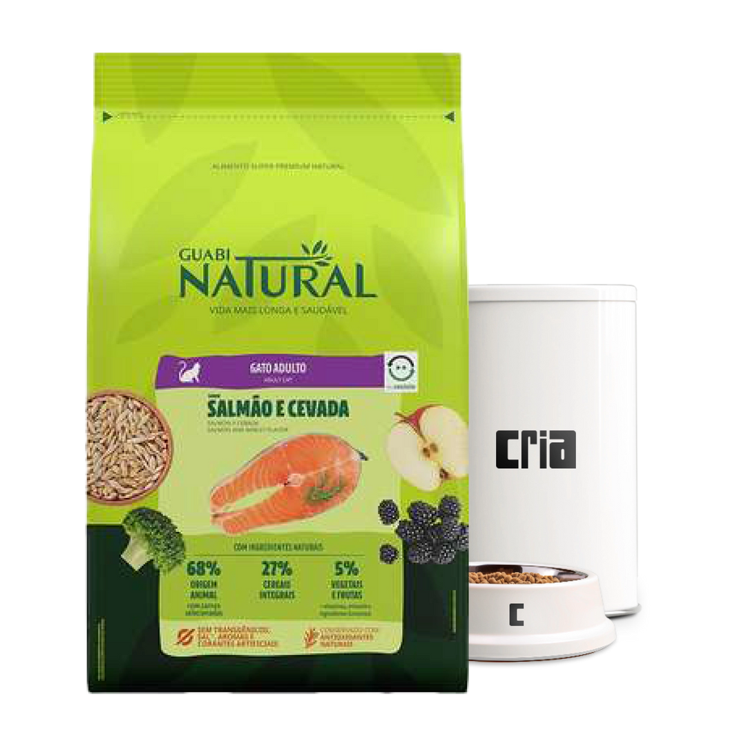 Guabi Natural Gatos Adultos Sabor Salmão e Cevada (venda por 100g)