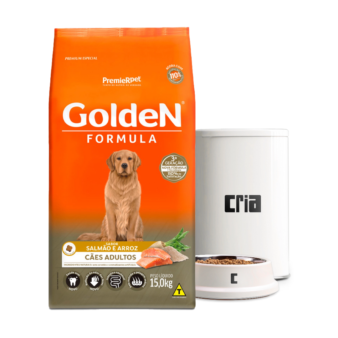 Golden Fórmula Cães Adultos Sabor Salmão e Arroz (venda por 100g)