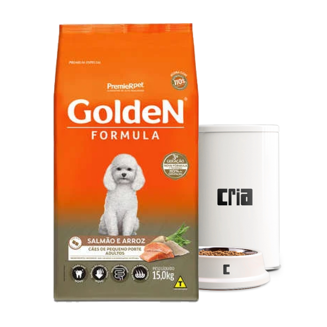 Golden Fórmula Mini Bits Cães Adultos Raças Pequenas Sabor Salmão e Arroz (venda por 100g)